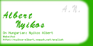 albert nyikos business card